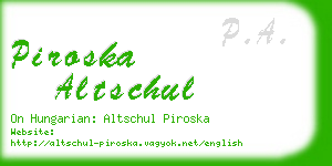 piroska altschul business card